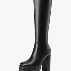 Dream Paris Women’s Platform Heeled Knee High Boots